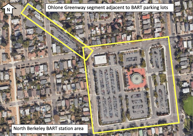 2020 Overview of BART station area and Ohlone Greenway