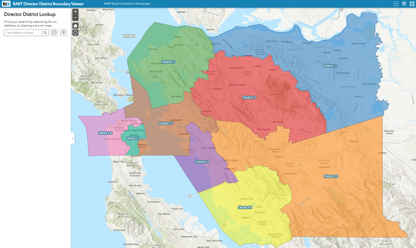 BART Election Districts
