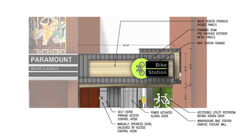 Planned 19th St bike station rendering 2