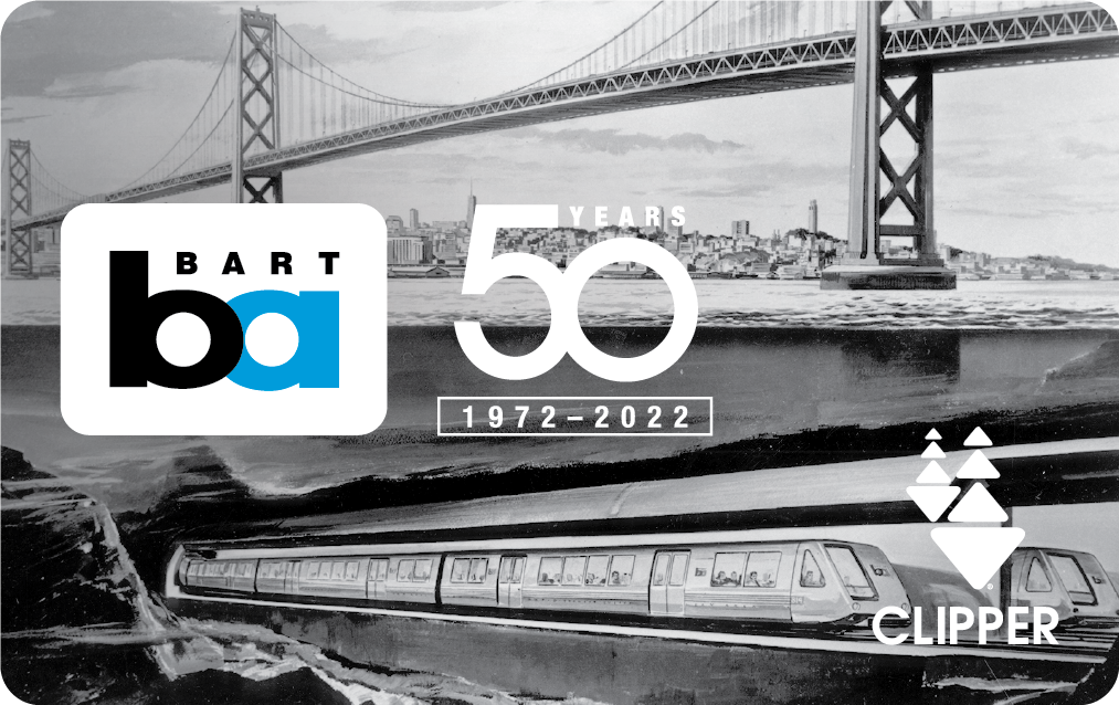 BART 50th anniversary special Clipper cards