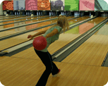 woman bowling