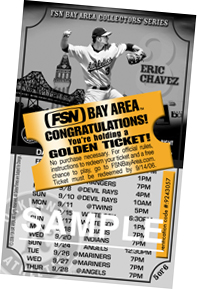 Eric Chavez golden ticket sample.