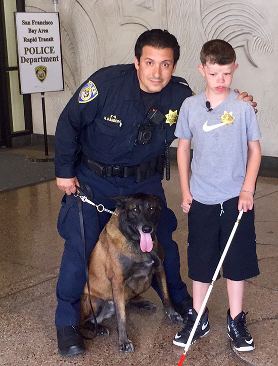 Gio with K-9 handler