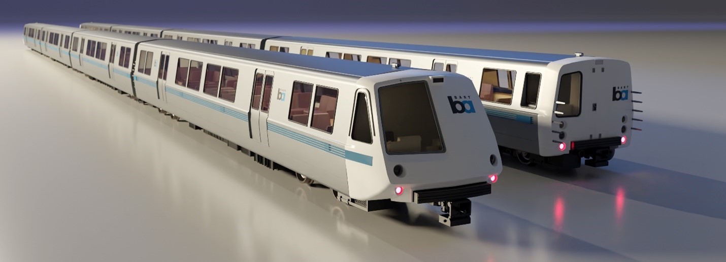 A rendering of the full train from Rapido. 