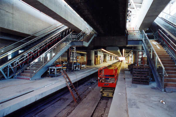 SFO BART Station-Trackway, May 2001