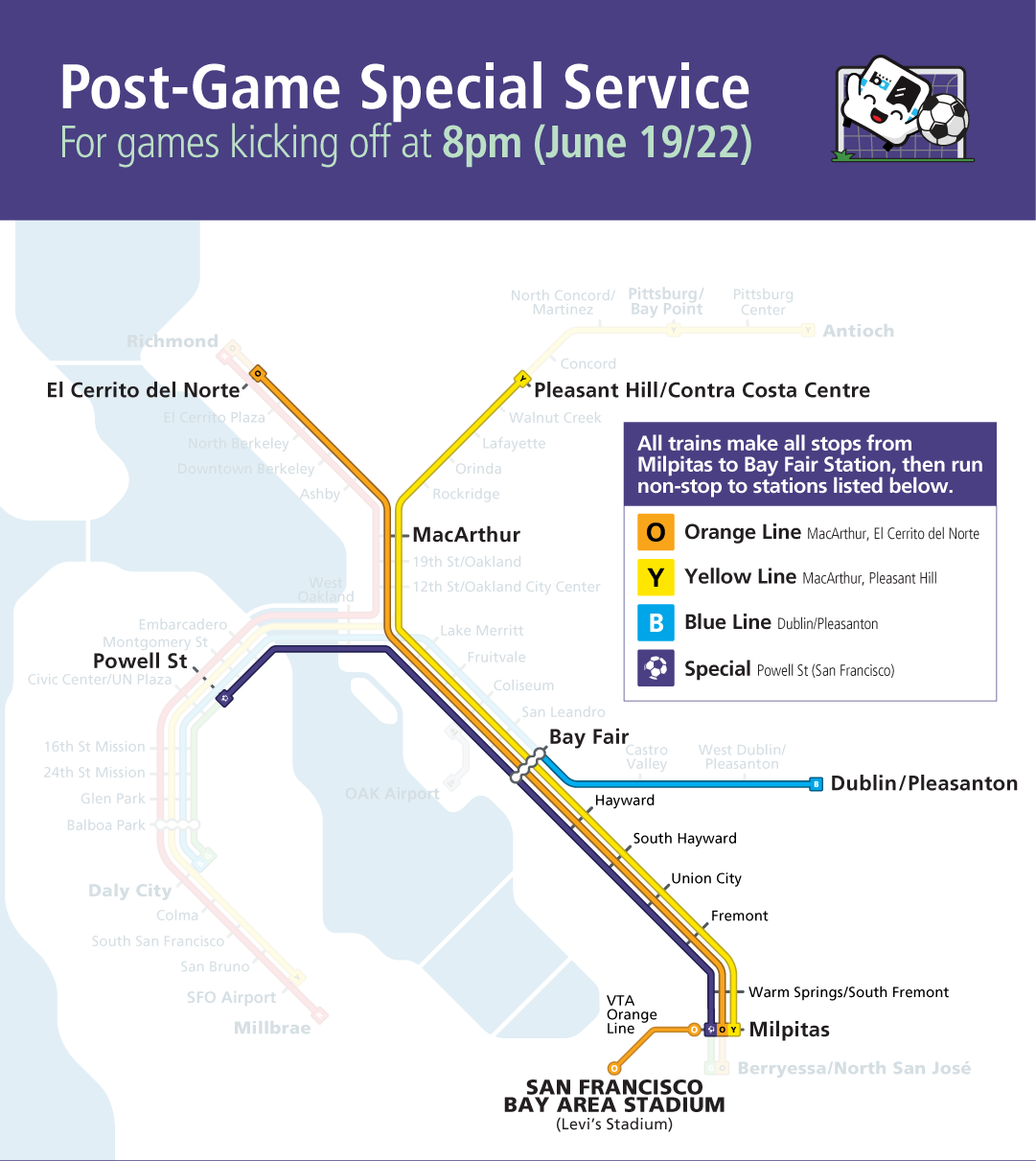 8pm special service for after FIFA late night matches