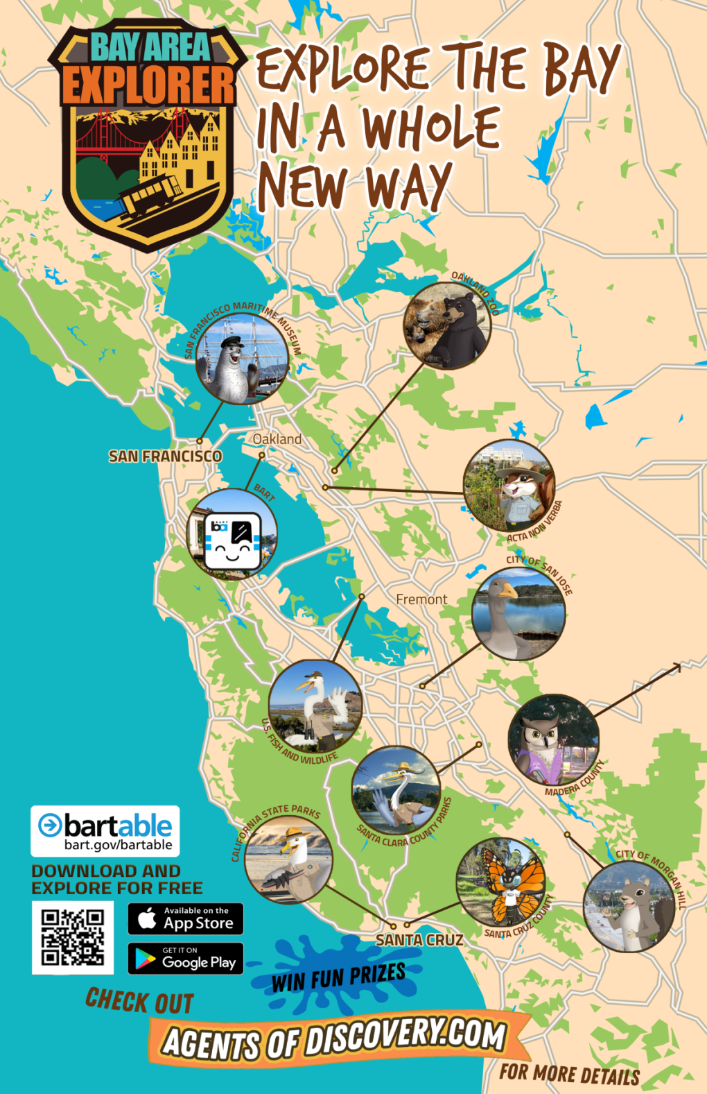 Map of Bay Area Explorer Challenges