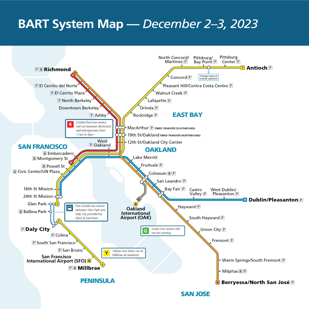 Glen Park - Daly City Tree Removal System Map for December 2-3, 2023