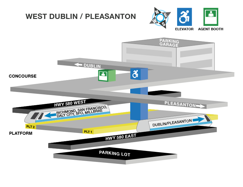 West Dublin/Pleasanton station accessible path