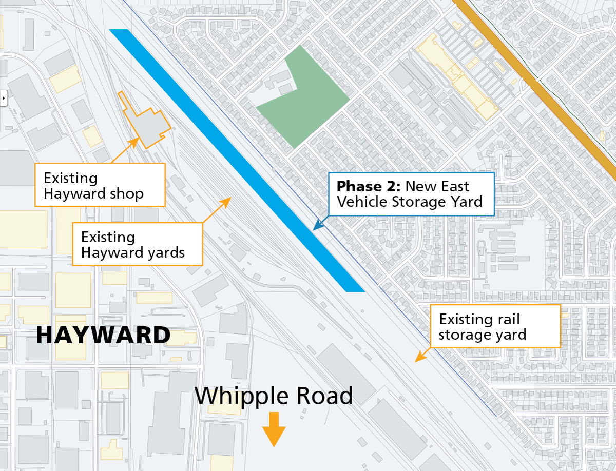 Hayward Yard Phase 2 Project Map