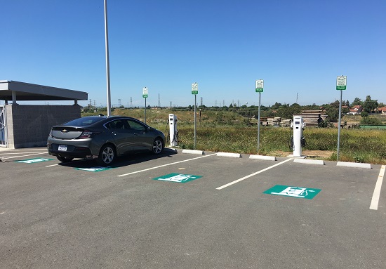 Warm Springs EV plugged into charger