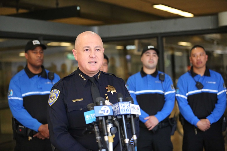 Chief Alvarez introduced the first group of BART PD Ambassadors to the public on Feb. 10, 2020