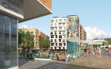 A rendering of the project