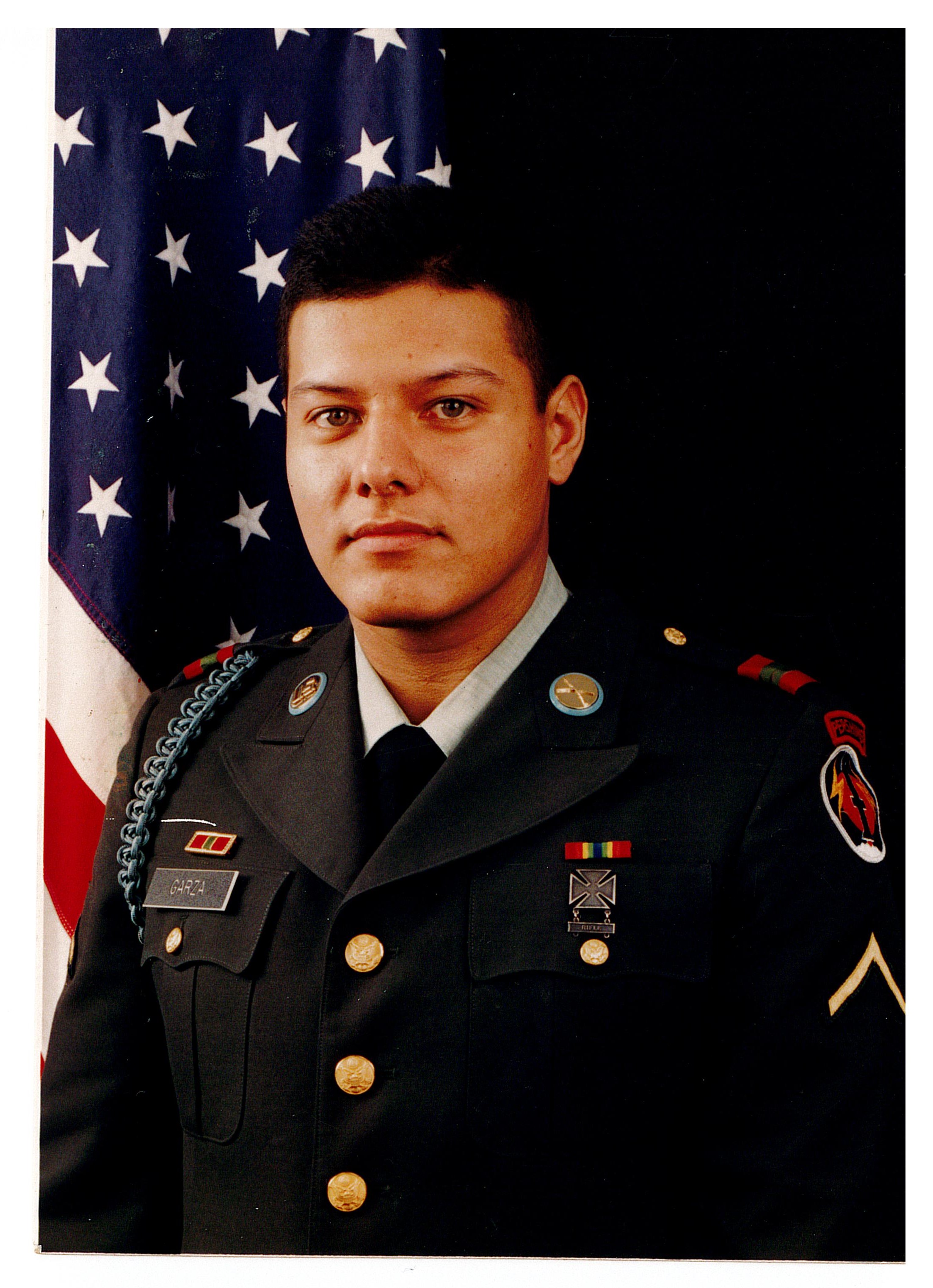 Rudy Garza in uniform