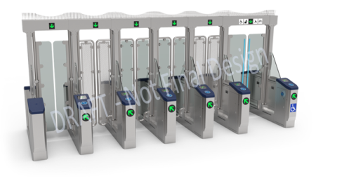 New fare gate rendering- design is not finalized. 