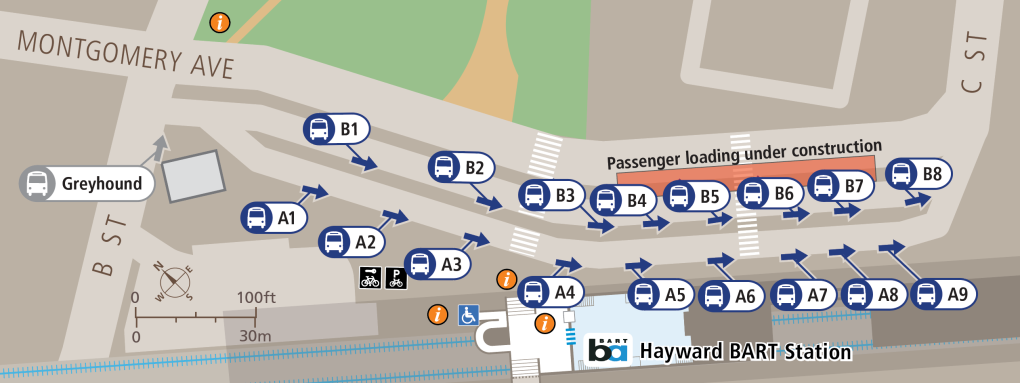 Hayward Station: Passenger loading impacts and bus stop changes ...